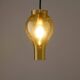 Yellow glass pendant lamp with bubbles