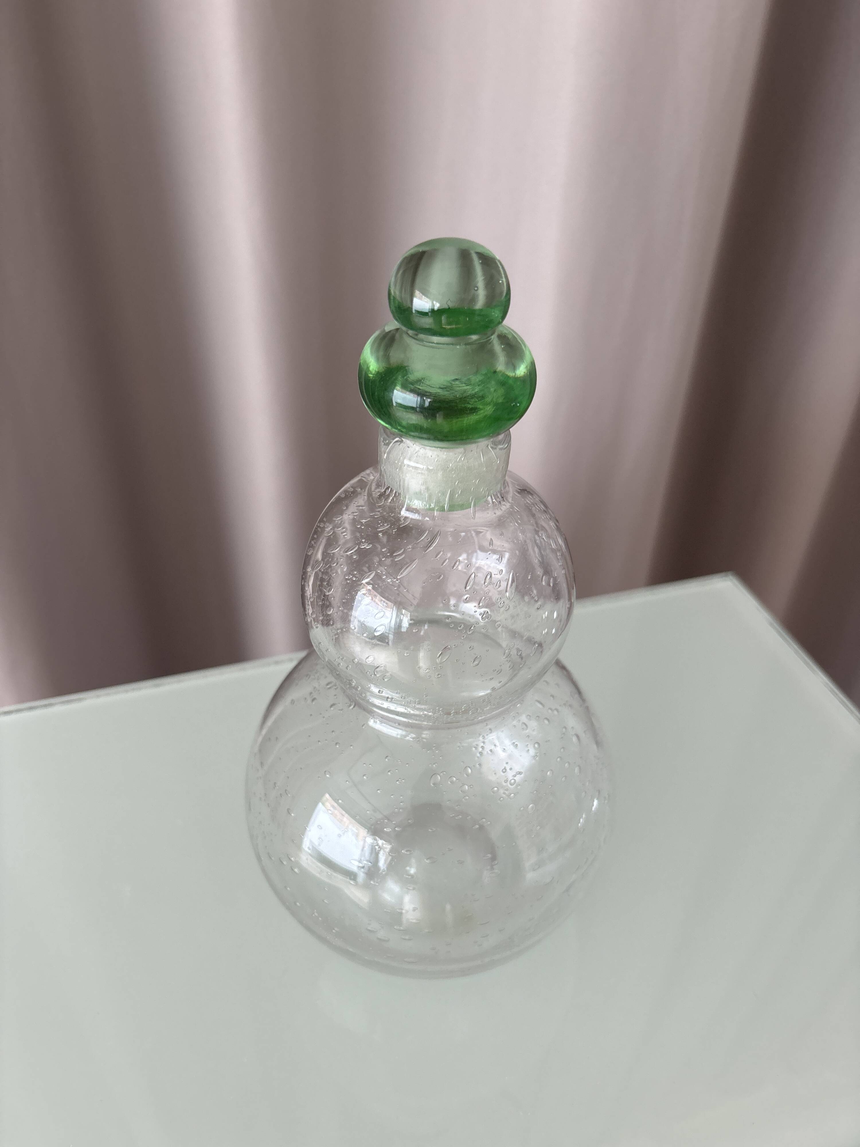 Superb signed blown glass carafe.