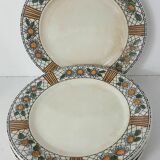 Set of 6 dessert plates in earthenware HBCM model Elisabeth