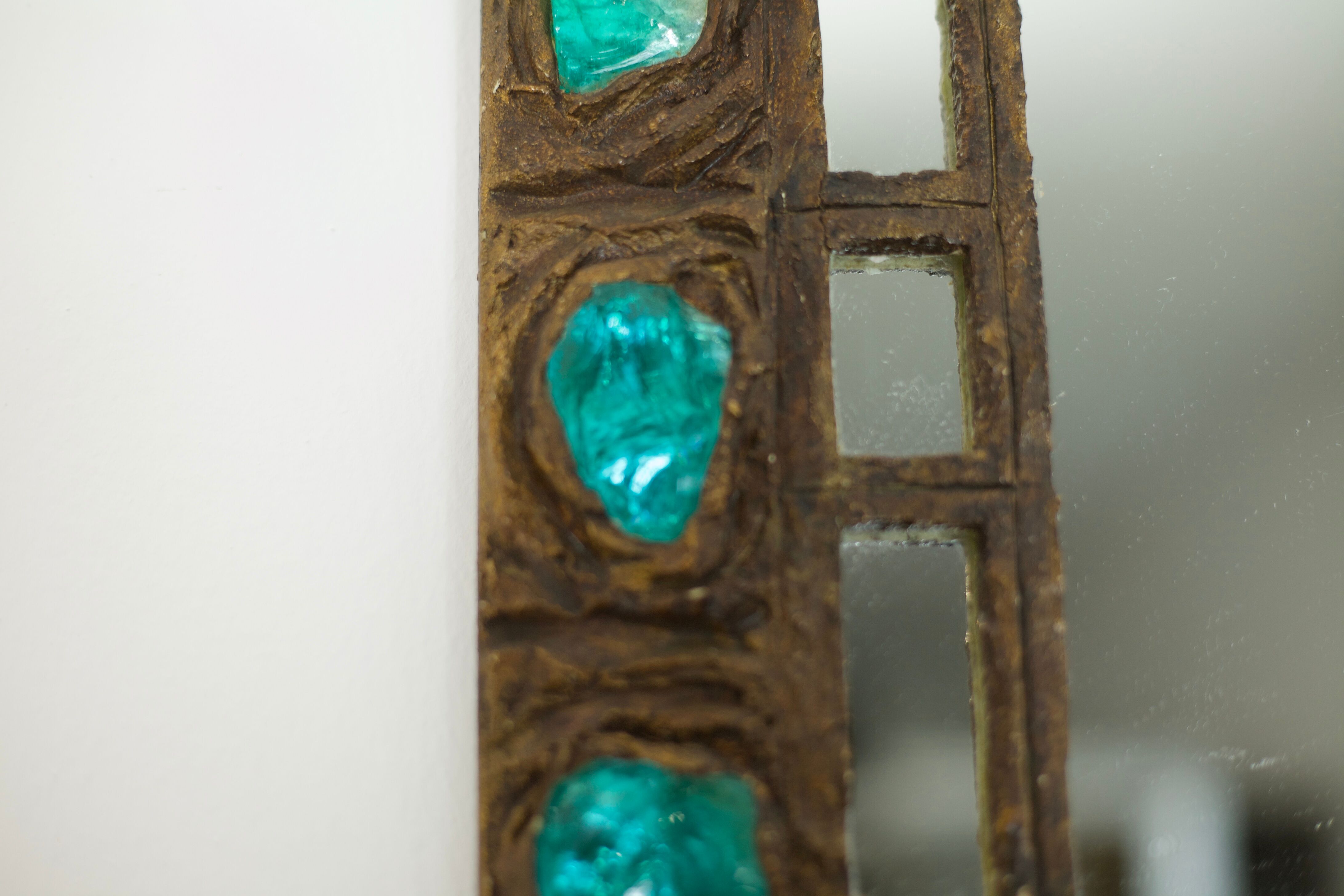 Mirror resin years 60 - 29X36cm