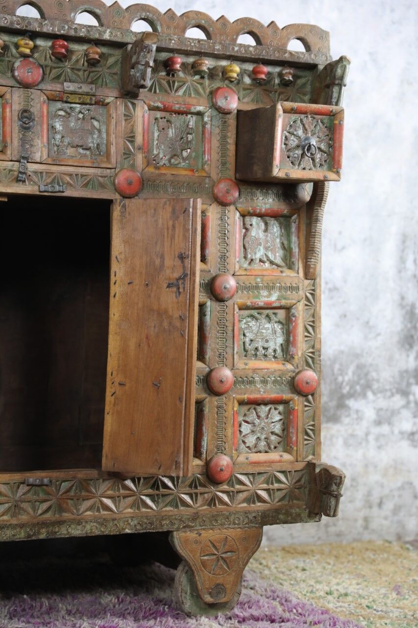 Indian carved chest