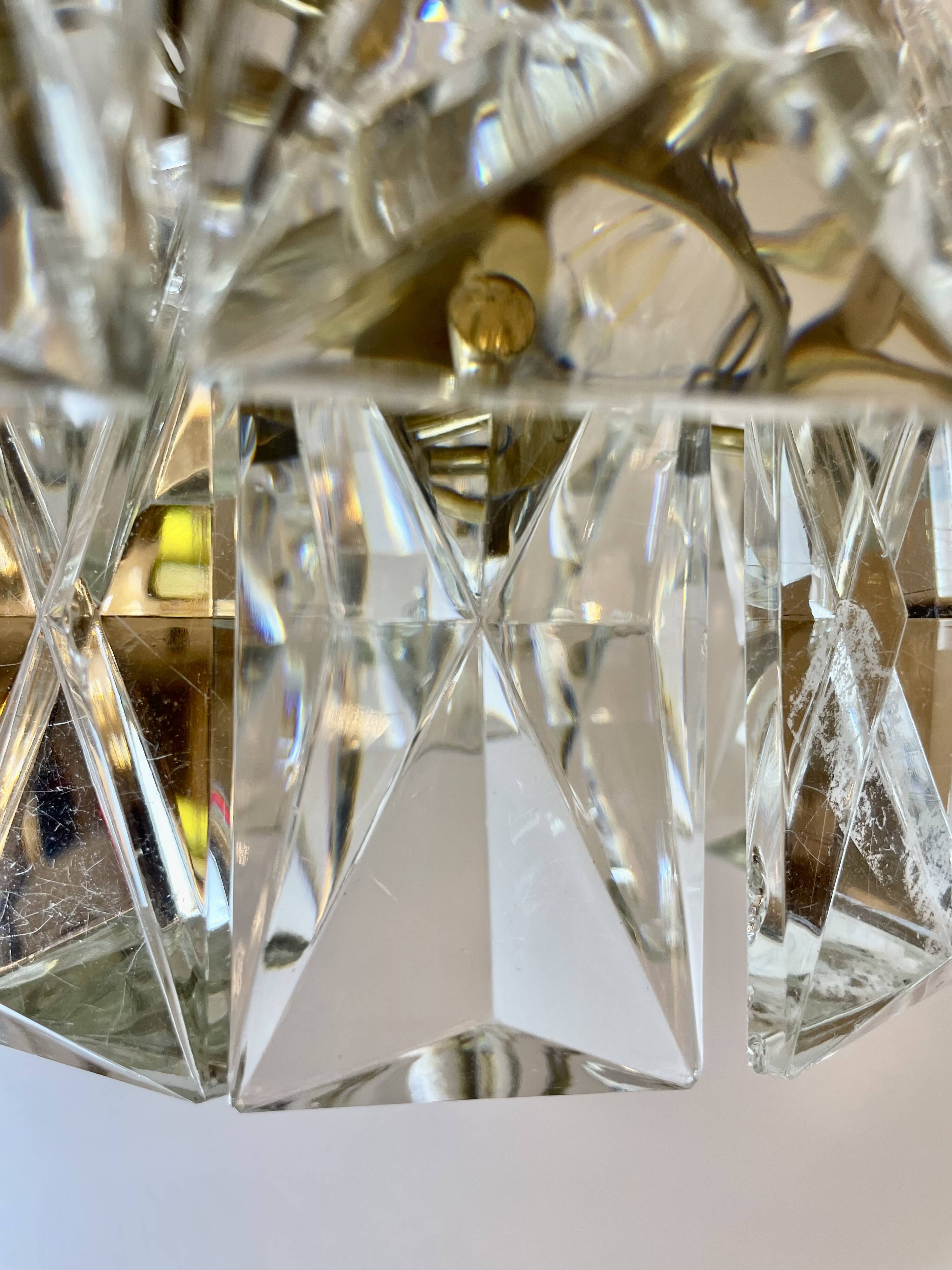 Crystal Prism Chandelier by Kinkeldey, 1970s