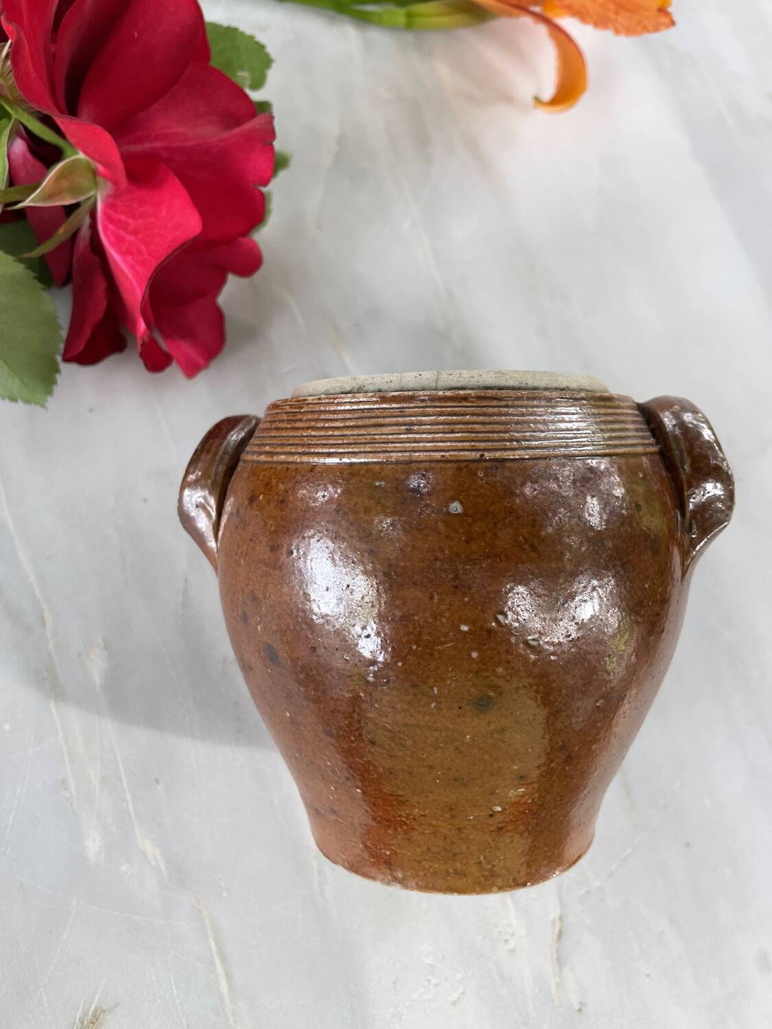 Antique stoneware pot