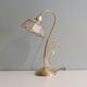 Vintage table lamp brass and Capiz, Massive Belgium