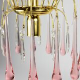 Chandelier pampilles pearl pink.
