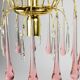 Chandelier pampilles pearl pink.