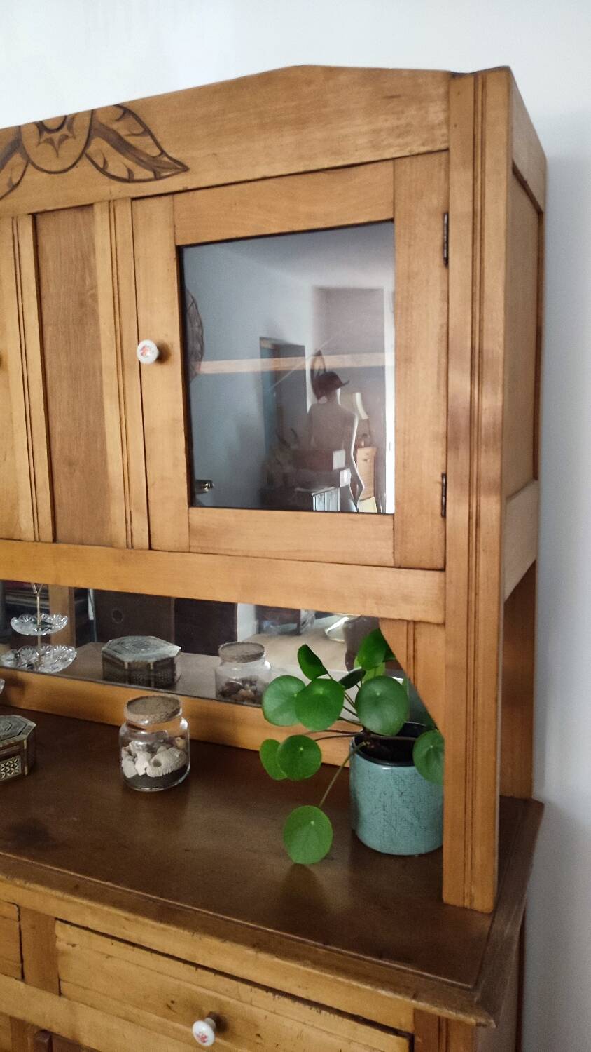 Vintage light wood sideboard