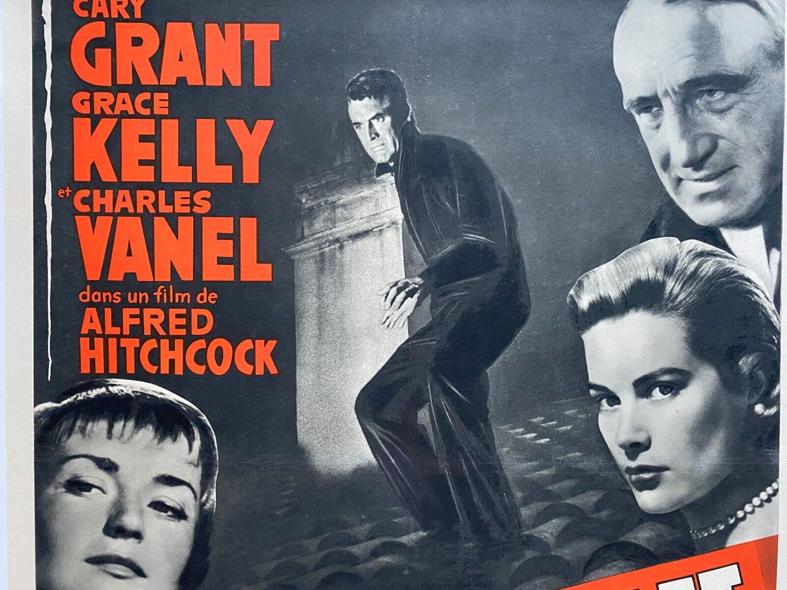 Original movie poster "La Main au Collet" Alfred Hitchcock, Grace Kelly 60x80cm 1955