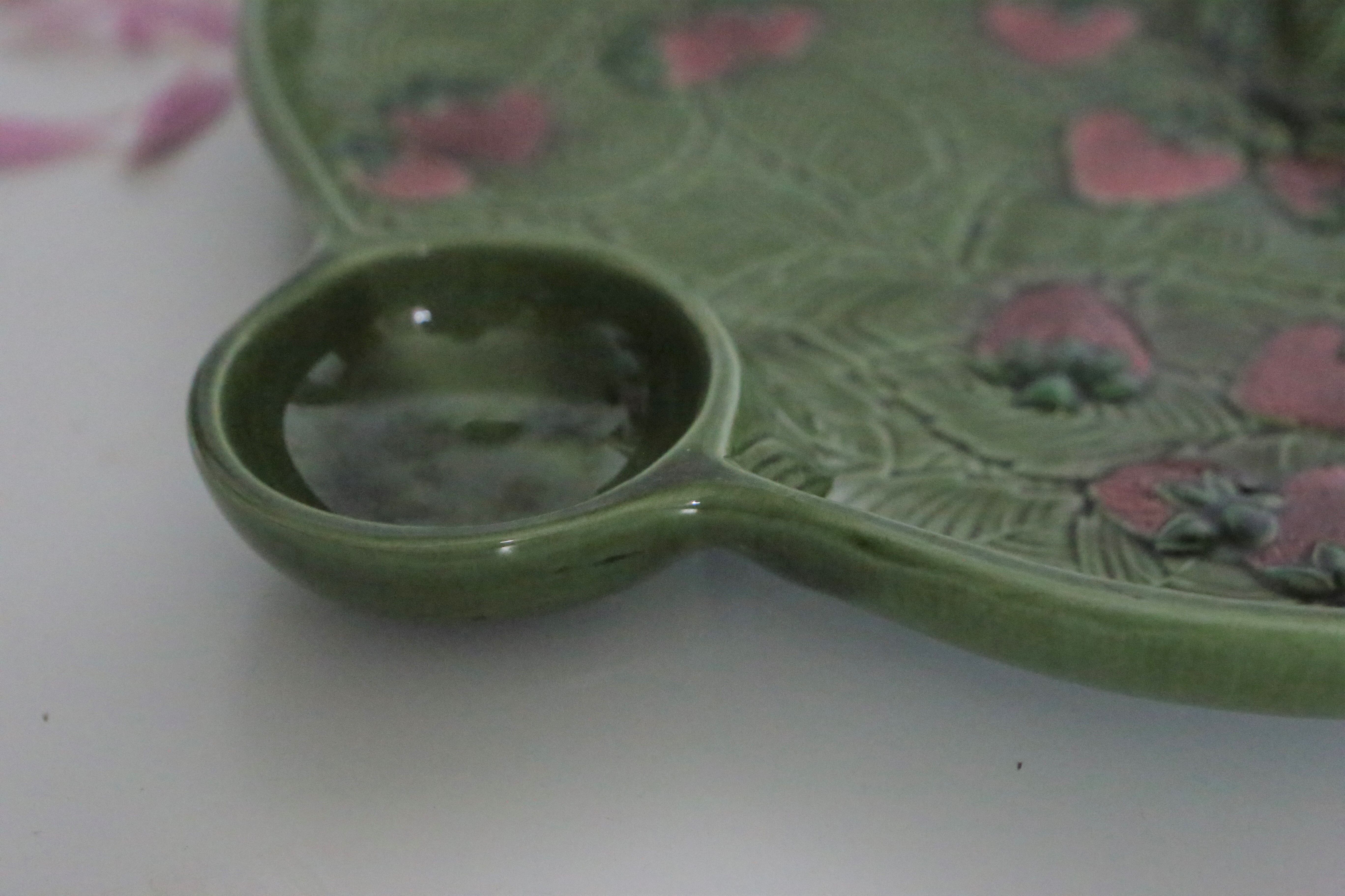 Strawberry serving dish, vintage
