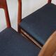 4 vintage Scandinavian chairs in teak and blue fabric - Model 26 by Henning Kjærnulf