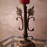 Bronze lamp and brass Art Nouveau