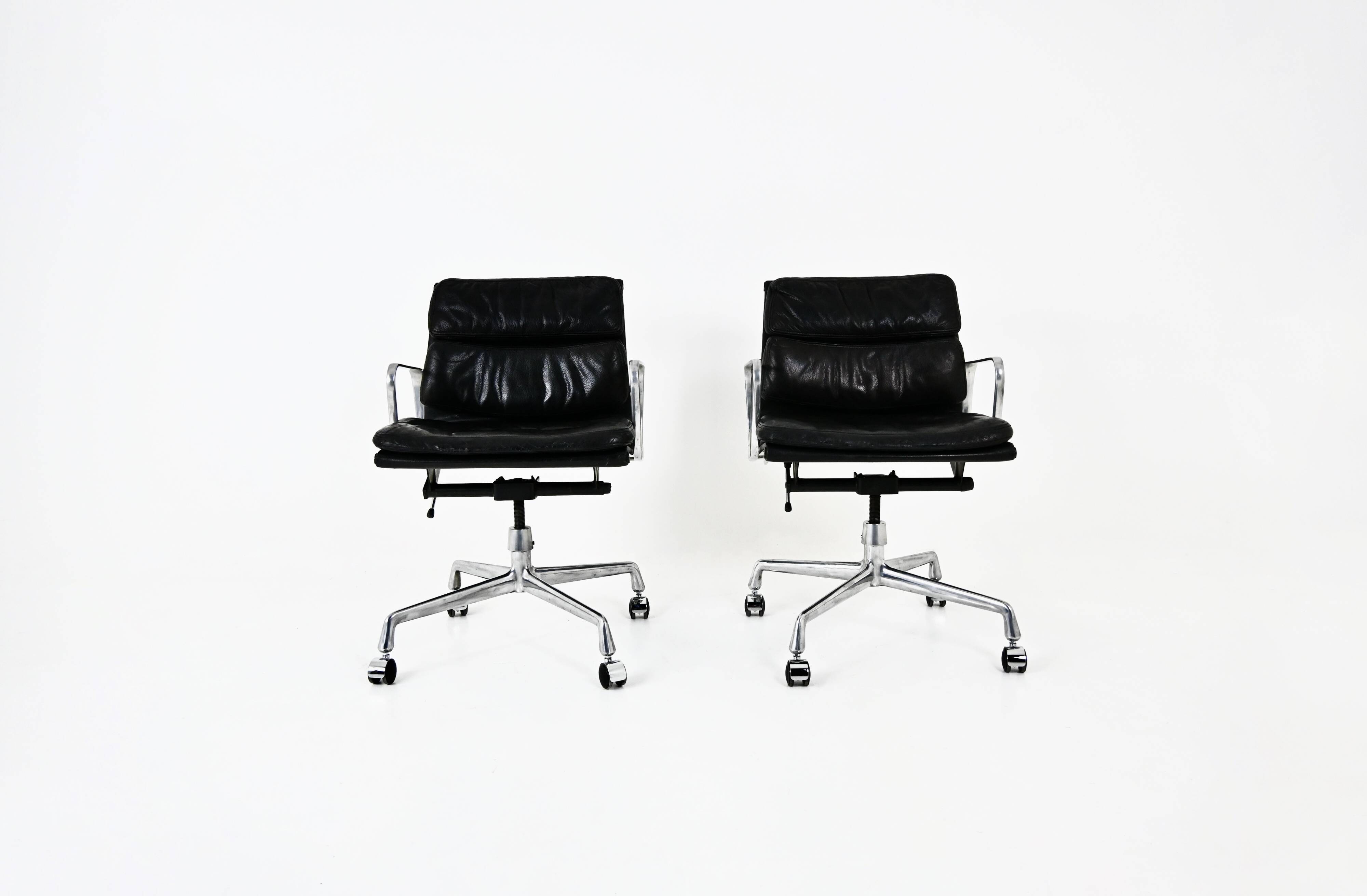 Set of 2 Armchairs by Charles & Ray Eames for Ring Mobelfabrikk Norway, 1970s