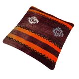 Housse de coussin kilim turc vintage, 40 x 40 cm