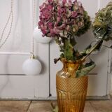 Large amber vase