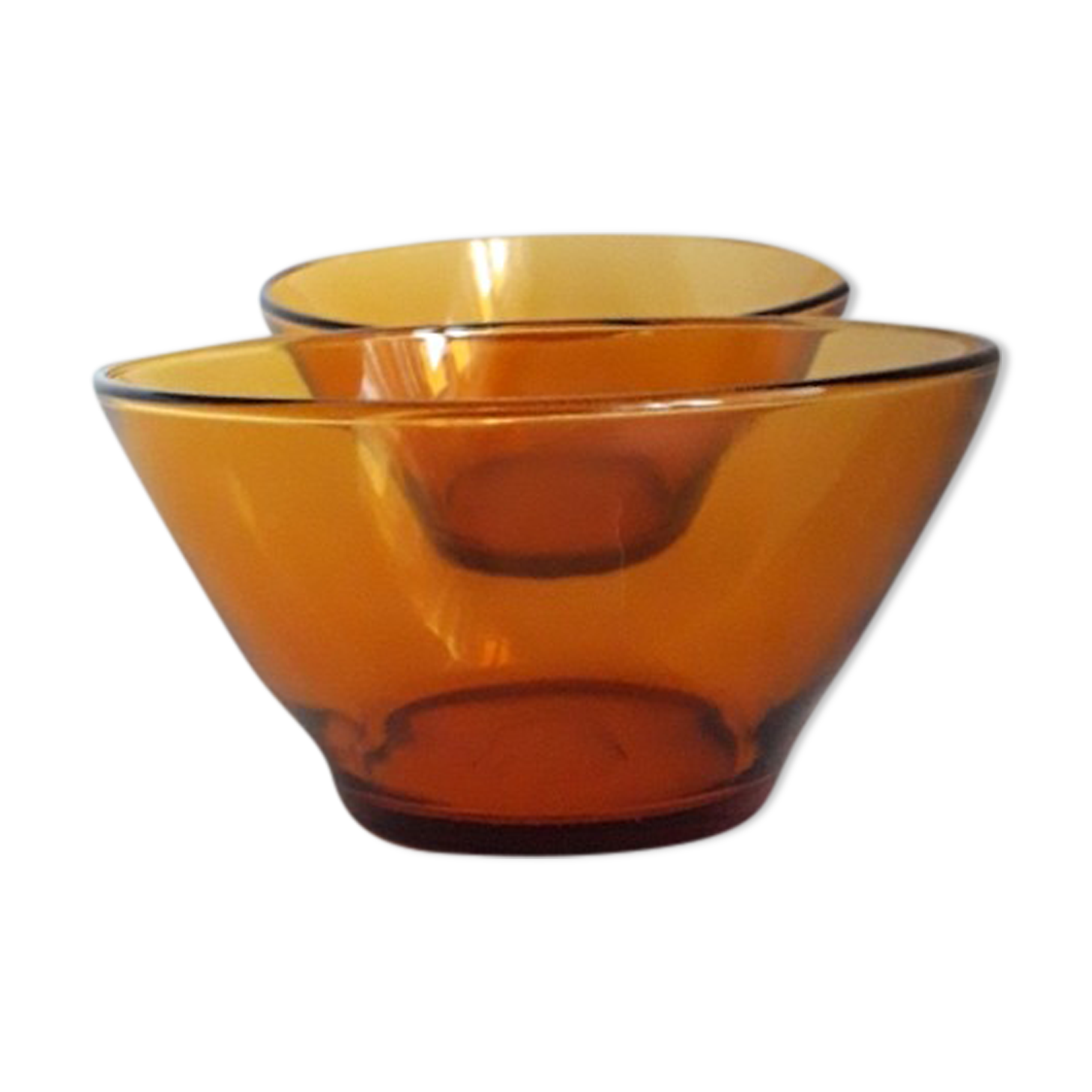 Set of amber duralex bowls