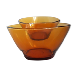 Set of amber duralex bowls