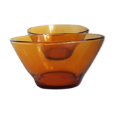 Set of amber duralex bowls