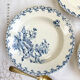 5 assiettes creuses terre de fer gien modèle chardons made in france