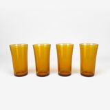 Table service 4 people amber glass duralex