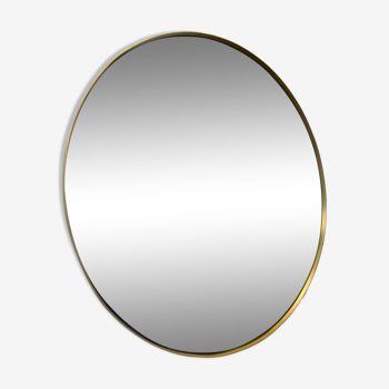 Miroir rond 60cm de diamètre sur cadre laiton