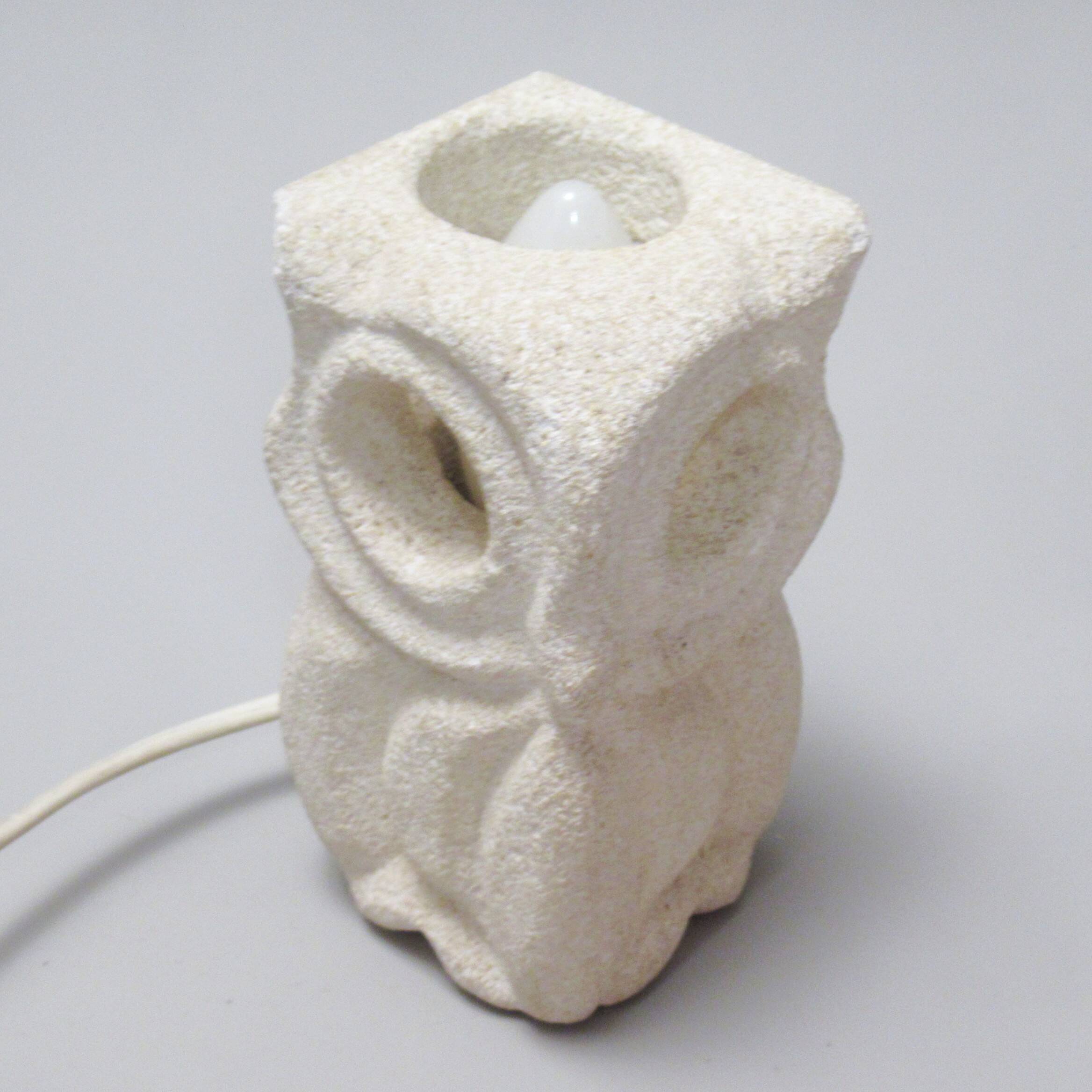 Owl lamp in stone by Albert Tormos from the 1960s.