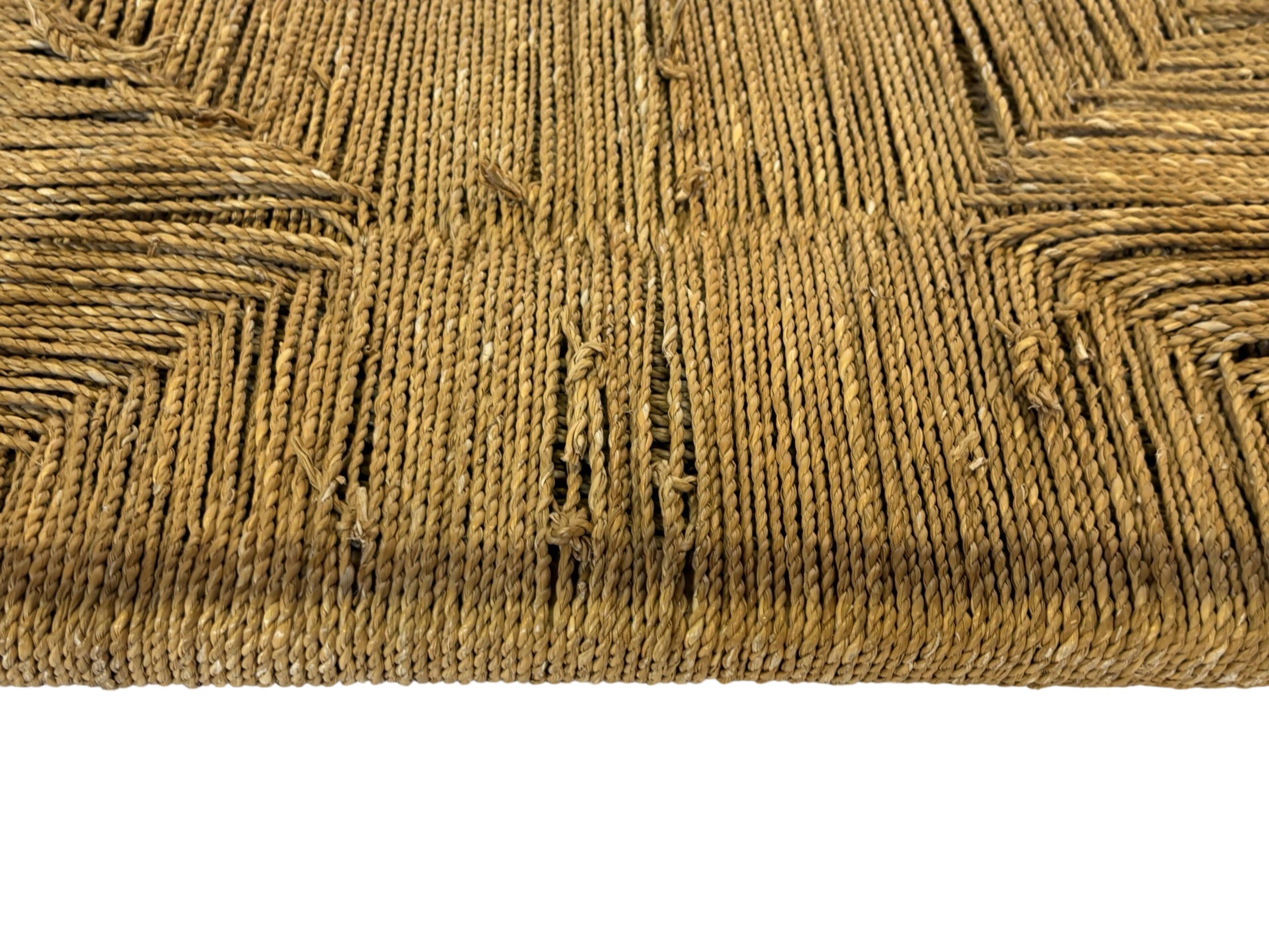 Vintage Stool Danish Papercord Rope Stool Mid Century Ottoman