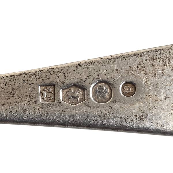 Fourchette et cuillère en argent néerlandais antique, début des années 1900.