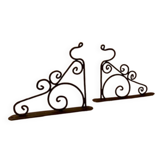 Pair of Wrought Iron Coat Hooks