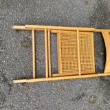 5 or 6 Scandinavian folding cane chairs 1970