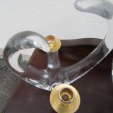 pair of Schneider crystal candlesticks