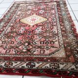 Tapis Vintage Hamadan Fait Main en Laine – Années 1970 – 73 x 113 cm – Rug