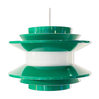 Pendant light "Trava" green version by Carl Thore for Granhaga Metallindustri. Sweden 1970s