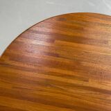 Round Dining Table in Solid Teak, 1970s