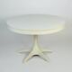 Vintage Dining Table Round Extandable 70s Space Age