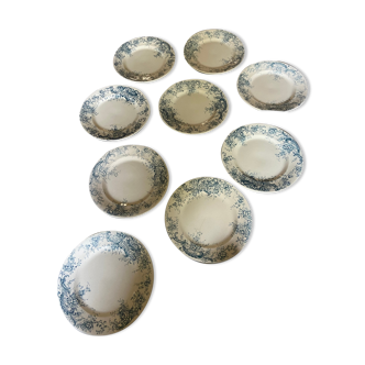 Series of 9 vintage iron earth plates