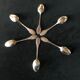 6 teaspoons in solid silver