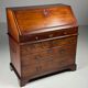 English secretary 18th century teak