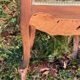 Armchair Voltaire Louis Philippe in wood green velvet XIX