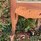 Fauteuil Voltaire Louis Philippe en velours vert bois XIX