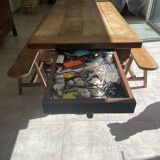 Castle, farm, convent kitchen table