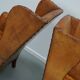 Old Patinated Dutch Cognac Colored Leather Club Chair, Set of 2