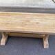 Large extendable monastery table stripped in raw solid oak 200 cm