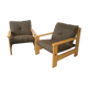 Paire de fauteuils vintage en bois