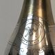 Rare silver-plated and brass shaker in the shape of a champagne bottle