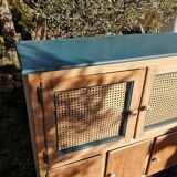 Two-piece wooden sideboard