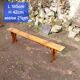 Rustic raw wooden bench