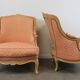 Paire de fauteuils bergère de style Louis XV