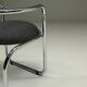 Set of 2 chrome side chairs, 1970s Italy.
