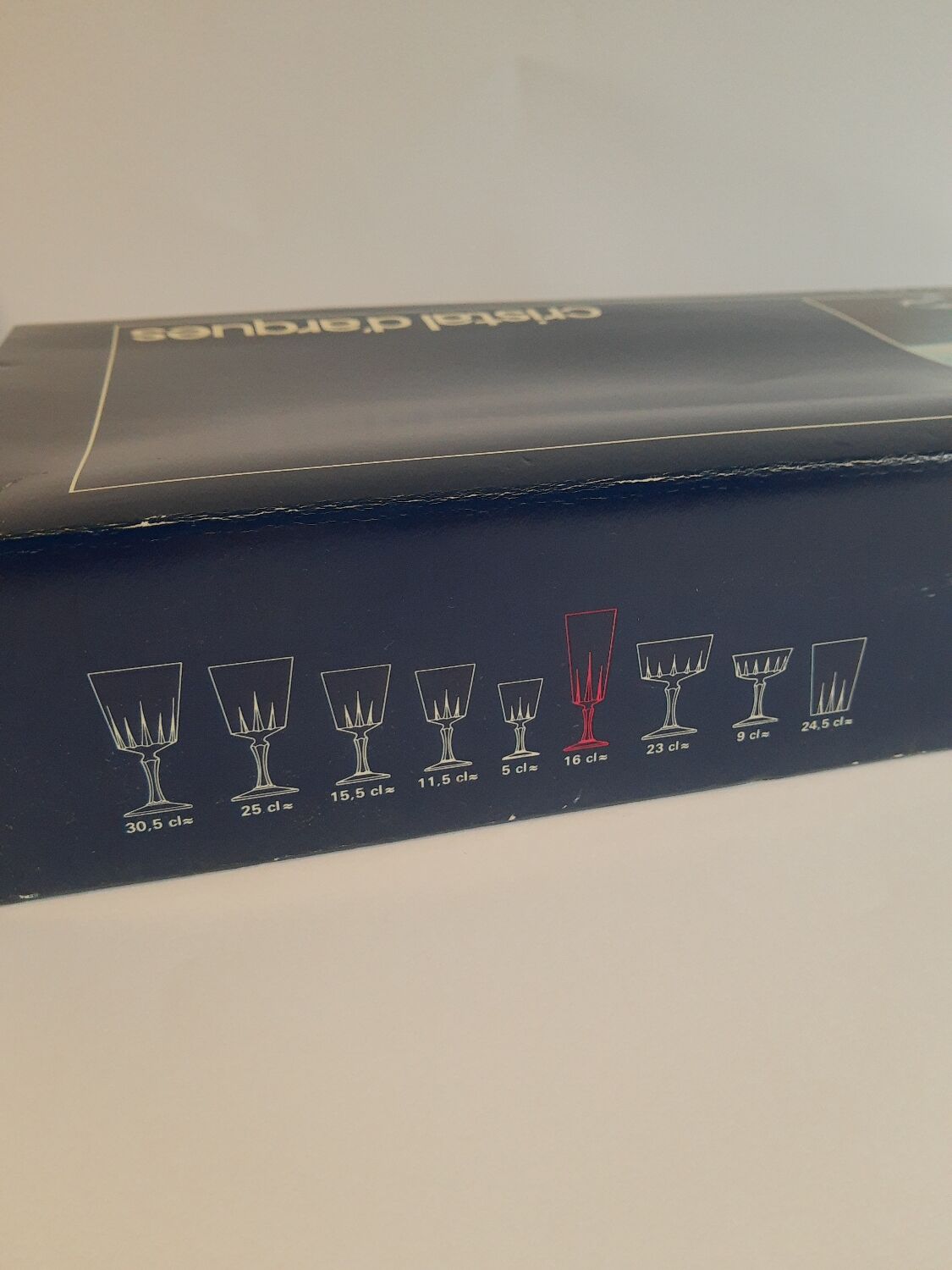 Set of 6 Cristal d'Arques 16cl Versailles vintage champagne flutes