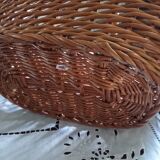 Woven wicker basket